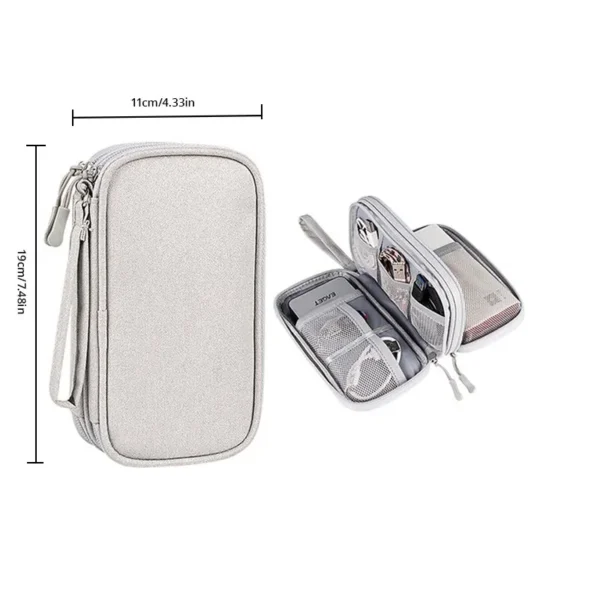 Travel Portable Digital Product Storage Bag, USB Data Cable Organizer