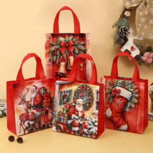 Christmas Gift Bag, Santa Non-Woven Bag, Christmas Decorations For  Xmas, Navidad Noel Gifts, New Year  Packaging Bag